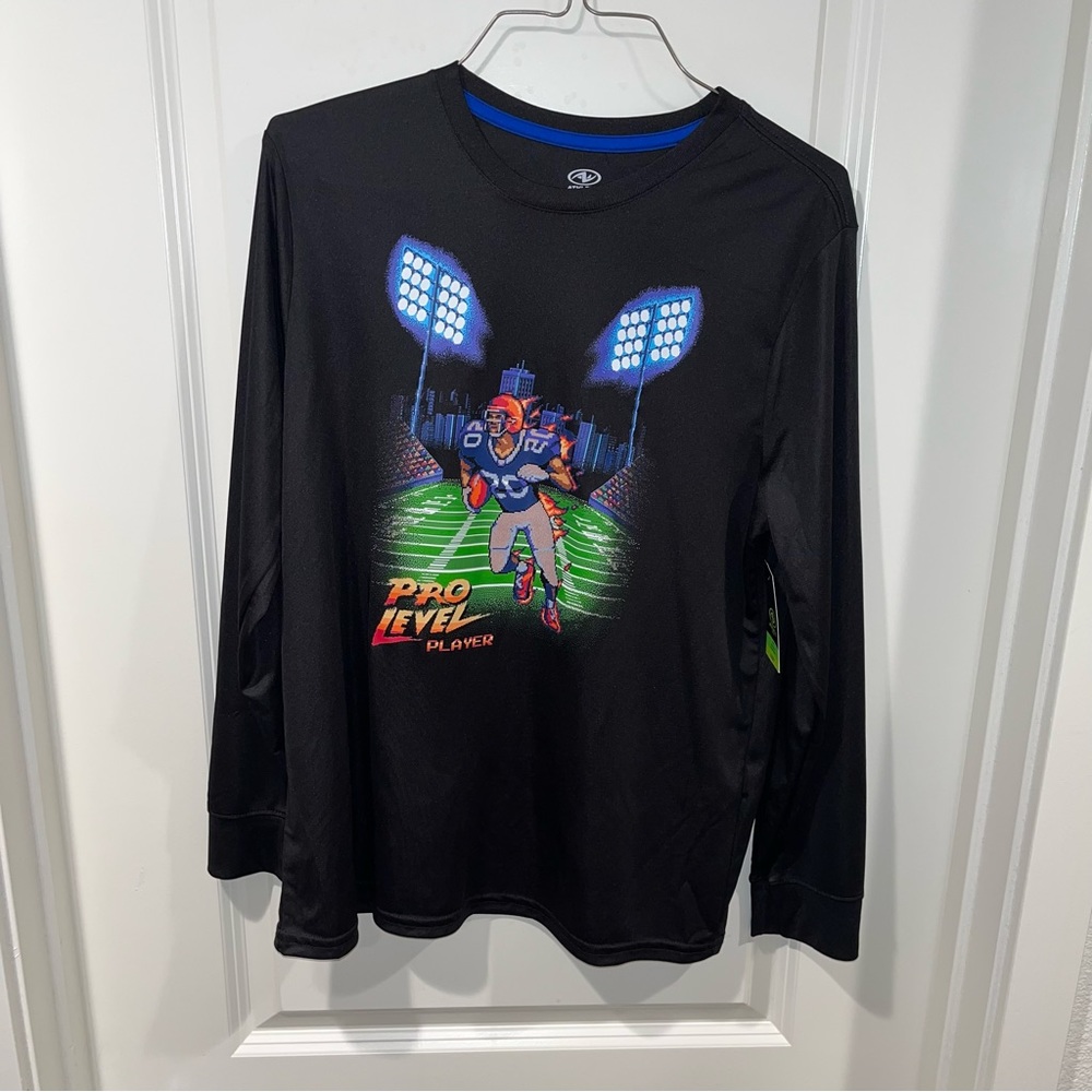 New Athletic Works youth boys XL long sleeve shirt 14/16 husky football prolevel